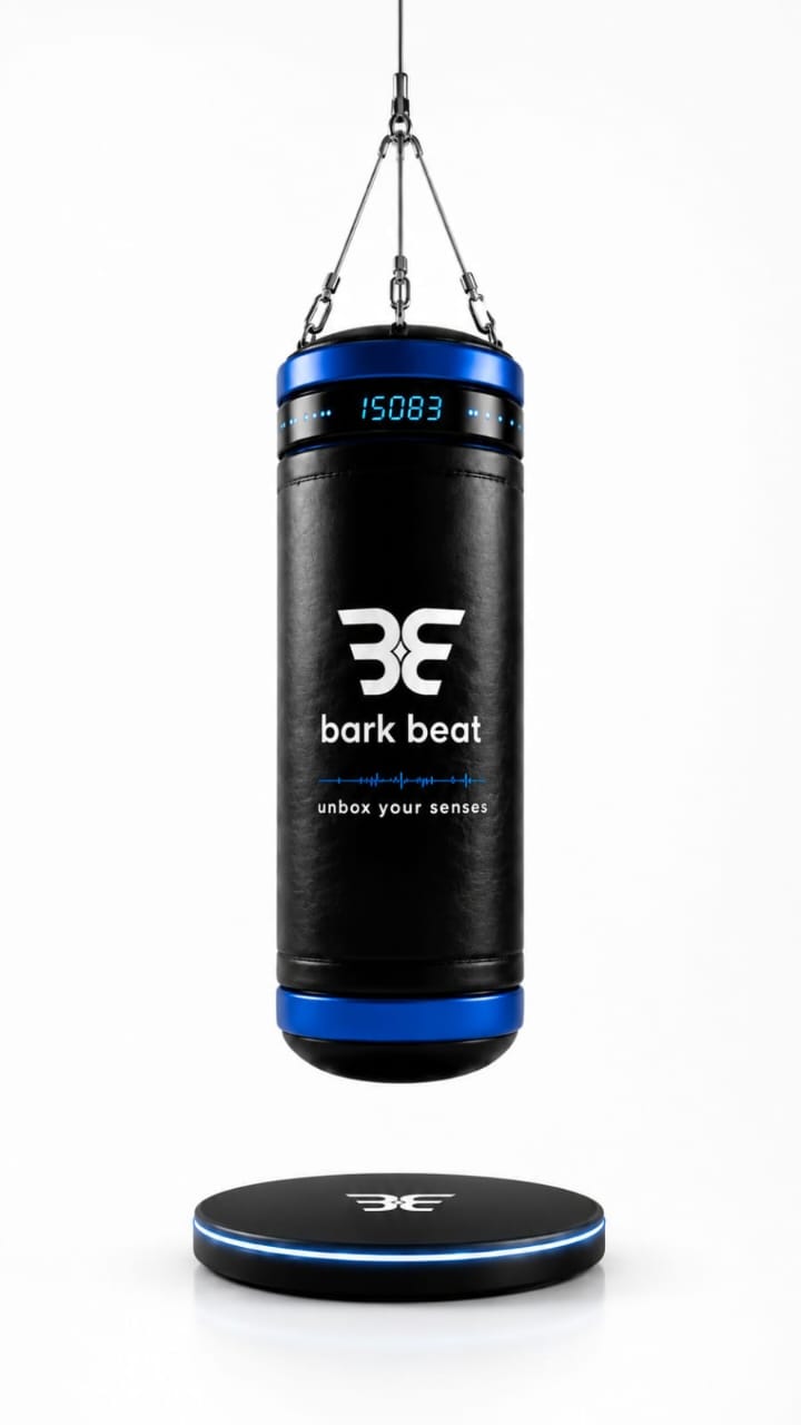 Bark Beat smart heavy bag with LED performance ring